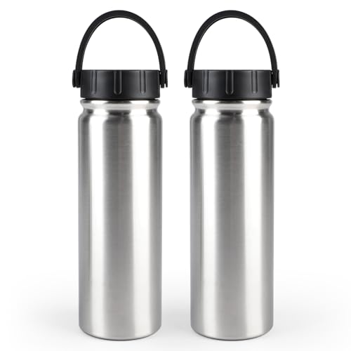 Olympia Tools 24oz Insulated Water Bottles Bulk 2 Pack,Stainless Steel