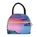 Damska torba chłodząca na lunch śródziemnomorski zachód słońca izolowana torba chłodząca izolowana torba termiczna miękki trwały organizer na lunch na piknik do pracy biurowej