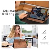 Rostsant Etui do Samsung Galaxy Tab S10 FE+ 13,1 cala 2025 (SM-X620/X626B) mniszek lekarski PU Flip Case portfel pokrowiec etui magnetyczne etui do Samsung Galaxy Tab S10 FE Plus brązowe