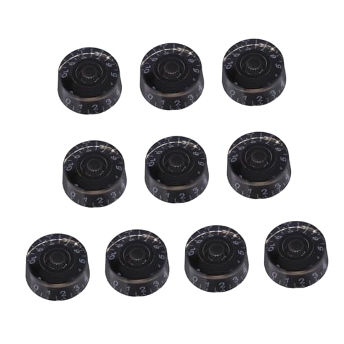 PRETYZOOM - PRETYZOOM 10 pièces Boutons de Commande Rotary pour Guitare Électrique Boutons de Contrôle de Vintage avec Marquages Clairs et Capuchon Réfléchissant Accessoires Durables pour Amplificateur