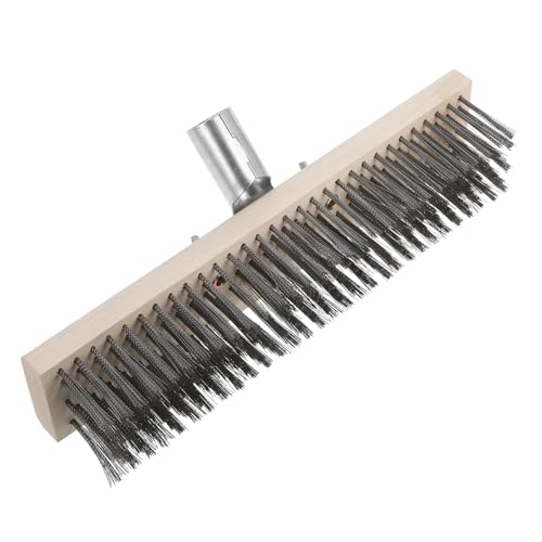 Cabilock Stainless Steel Wire Brush Floor Brush Heavy Duty Scrubber for Cleaning Stove Deck Moss Removal