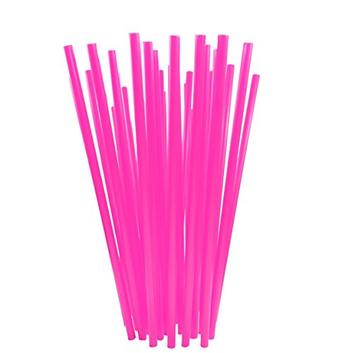 BAR-TY TIME! (250 Count) 7.75 Inch BPA-Free Plastic Drinking Straws (PINK)