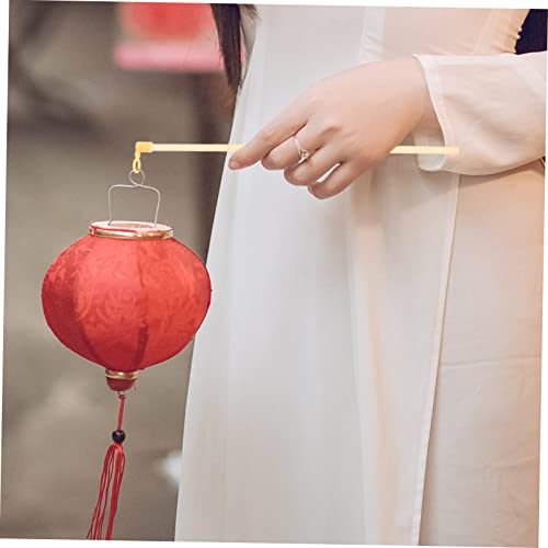 Image of 35Pcs Wooden Lantern Sticks for DIY Paper Lanterns, Handheld Lantern Poles with Ergonomic Grip, Multi-Color, 10.43 Inch