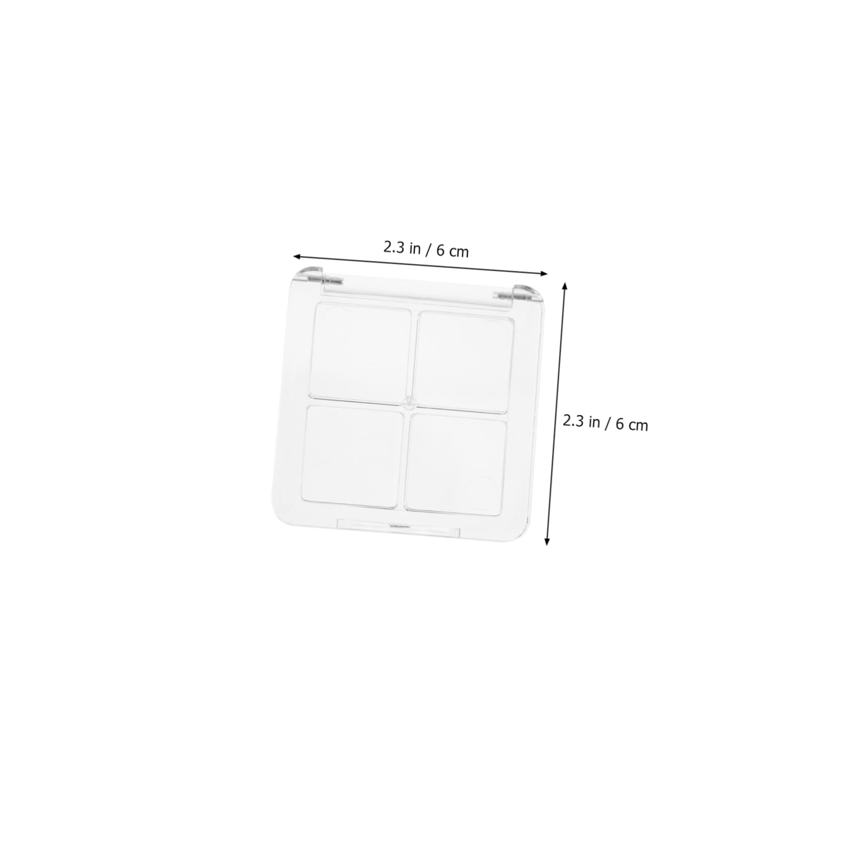 Healeved Quality Simple Design Eye Shadow Boxes 6pcs Diy Portable Makeup Containers for Women