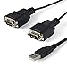Produktbild StarTech.com 1,8m 2-Port FTDI USB auf Seriell RS232 Adapter, USB zu RS232 DB9 Adapterkabel mit COM Retention, TAA-Konform