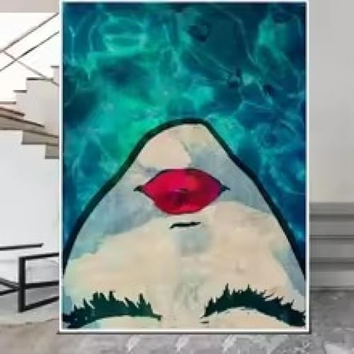 Peinture sur toile abstraite pour raviver un mur blanc avec élégance moderne
