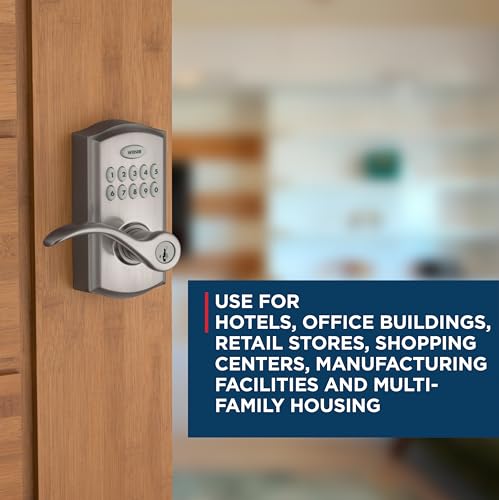 Weiser Smartcode 10 Satin Nickel Keyless Entry Door Lock/Deadbolt Lock, Keypad Door Lock with Auto Lock, Up to 30 User Codes, Commercial Electronic Door Handles, Electronic Door Locks for Entry Door by Weiser - Image 2