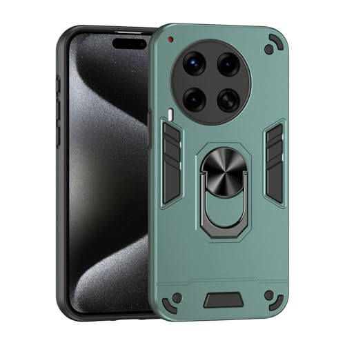 Lucyliy Compatible for Tecno Camon 30 Premier Case [with Tempered Glass Screen Protector] Compatible with Tecno Camon 30 Premier CL9 Phone Case Cover Green