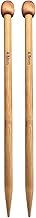 Weabetfu Bamboo Knitting Needle Straight Single Pointed 10-inch Length Knitting Needles for Handmade DIY Knitting,US Size 7(4.5mm)