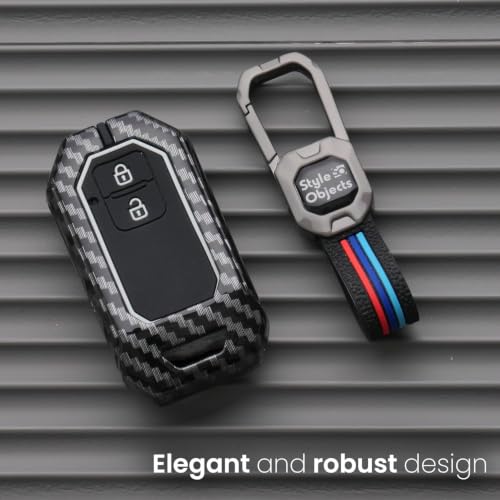 Image of Waterproof Metal Key Cover | Car Key case Cover Compatible with Baleno, Grand Vitara, XL6, Swift, Brezza, Celerio, Ignis, Ertiga, Dzire, Fronx, Urban Cruiser, Glanza, 2 Button Smart Key