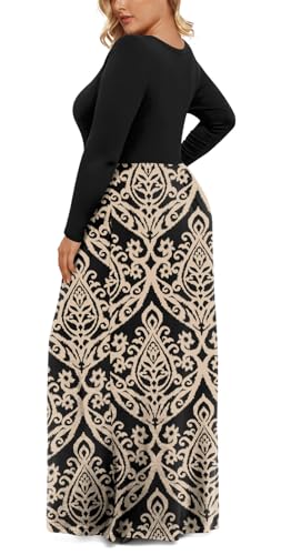 Image of LONGYUAN Women's Plus Size Maxi Dresses for Curvy Women Casual Long Dress XL-6XL