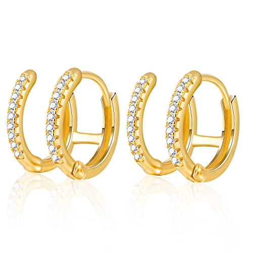Boucles d'oreilles créoles en or 18 carats pour femme, bijoux fins cadeaux pour filles, petite amie, sœur, fille(09) Cover