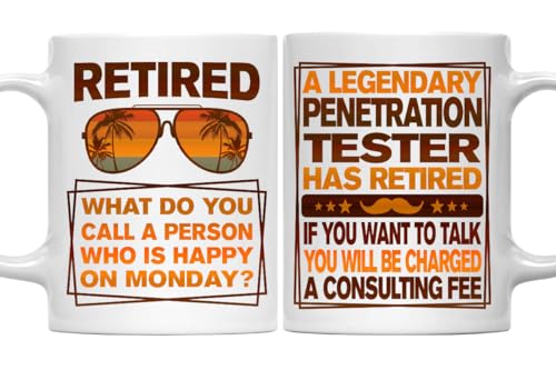 Retired Penetration Tester Coffee Mug, Legendary Penetration Tester Gift