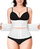 KUMAYES Gaine Amincissante Ventre Plat Femme Corset Minceur Waist Trainer Serre Taille Body Gainant Femme Ventre Plat Ceinture Post Accouchement (Blanc, XL)