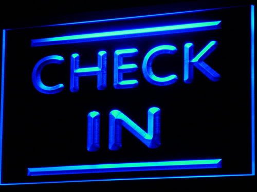 Advpro Light I605-B Check In Hotel Motel Display Neon Sign