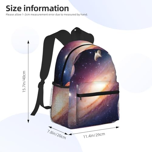 Sac à dos galaxie noir polyvalent One Size pour voyage et loisirs - 4