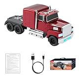 WS-570 Retro American Truck Model Bluetooth Replica Speaker – Portable HD Sound, TWS Stereo,FM Radio,LED Party Lights,Built-in Microphone Hands-Free,Surprise Portable Gift for Car Enthusiasts(Red)