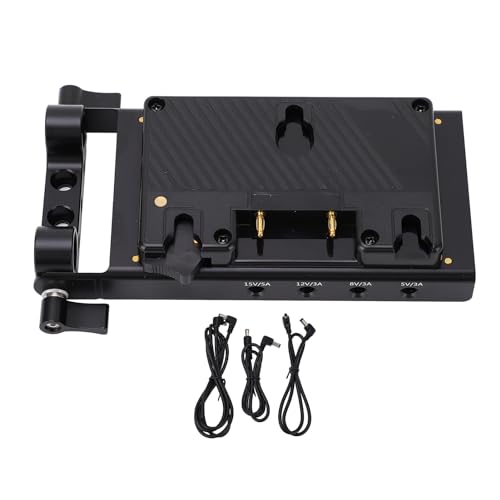 Image of Gold Mount Battery A Plate, Supply, Dual USB Output 15mm Rod Clamp Converter Plate with 4 Outputs for LED C Accessories
