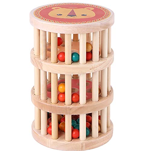 Montessori Enseñanza Ayuda Los juguetes de madera de los niños Los bebés y los niños pequeños Educación temprana Puzzle de la visión de la visión de la vista de la visión de la audición Bloques de Cover