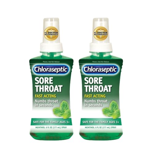 Chloraseptic Sore Throat Spray, Menthol, 6 fl oz (Pack of 2)