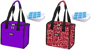 Nicole Miller Lunch Box Bundles (2, Purple/Signature Red)