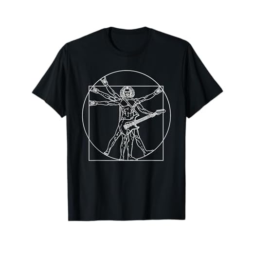 Guitarra Eléctrica Da Vinci Vitruvian Man Guitarrista Guitarrista Camiseta