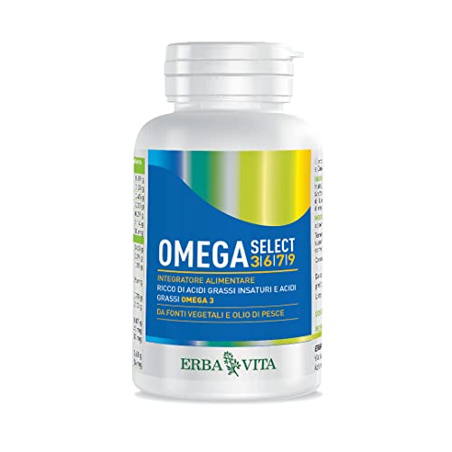 ERBA VITA Omega 3,6,7,9 integratore alimentare fonte naturale di Omega 3, 6, 7 e 9 per il benessere dell’organismo - 120 Perle