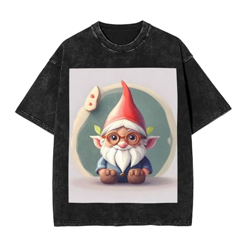 T-shirt coton délavé à manches courtes avec coupe ample confortable