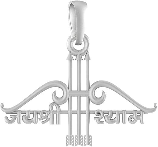 Akshat Sapphire Sterling Silver (92.5% purity) God Baba Khatu Shyam Pendant for Men & Women Pure 925 Silver Lord Baba Khat...