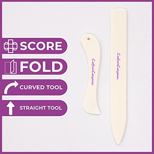 Crafter's Companion Curved and Straight Bone Folders for Paper and Card Crafting Projects-Set of 2, White, One Size