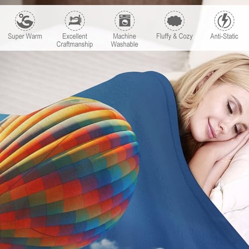 Couverture polaire montgolfière en peluche moelleuse et finitions soignées - 4