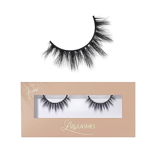 Lilly Lashes Everyday Miami Natural Lashes, Faux Mink Natural Eyelashes, False Eyelashes Everyday Use, Individual Lashes Reusable up to 20x, No Lash Glue Included (13mm) by Lilly Lashes - Used condition - US$18.43