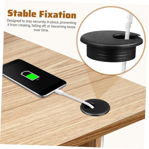 POPETPOP 6Pcs Tapas para Agujeros de Escritorio para Gestión de Cables, Fácil Instalación, Fijación Estable, Diseño Estético miniatura 3