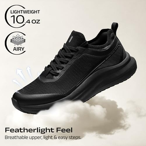 Bruno Marc Men's Casual Mesh Sneakers Walking Shoes,All Black,10.5 — view 4