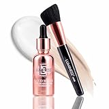 LUMINESS Liquid Mirage w/SPF 50 Color Adjusting Foundation Kit - Color Changing Foundation, SPF 50 Primer & Makeup Brush, Face Makeup for Mature Skin, 4in1 Liquid Foundation, Concealer & Moisturizer