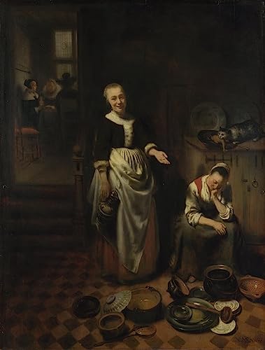 Impression d'art mural le serviteur oisif Nicolaes Maes de grande qualite