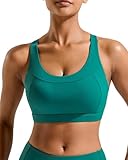 RUNNING GIRL High Support Sports Bras for Women, Molded Cup Sports Bra Racerback Workout Yoga Bra(3059_Green_M)