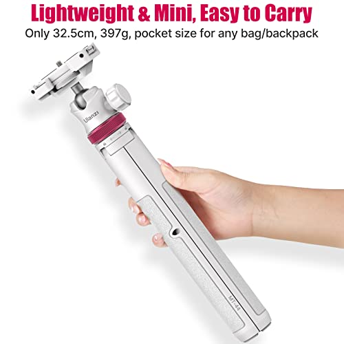 Image of ULANZI MT-44 Extendable Phone Tripod, 44 inch Selfie Stick & 360 Ball Head Camera Tripod for iPhone, Sony, Canon, GoPro & More, White