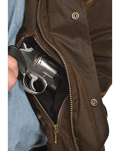 Outback Trading Company Men's 2707 Pathfinder Waterproof Breathable Fleece Lined Cotton Oilskin Western Jacket2