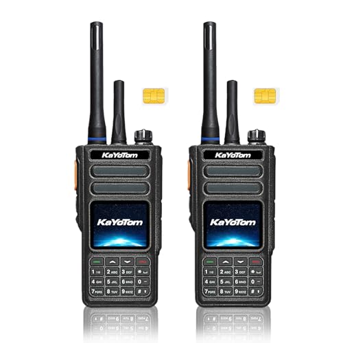 (Lifetime Free) Rapid Dual-Mode GPS Global Unlimited Range Walkie Talkies Long Range Two Way Radio with 4G LTE PoC & UHF PTT,Encrypted Calls,IP68 Waterproof for Outdoor,Logistics & Emergency(2-Pack)