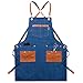 UKKO Tablier Tableau De Cuisine De La Mode pour Femme Men Chef Tablier De Travail pour Grill Restaurant Bar Shop Cafes Beauty Nails Studios Uniforme-A4
