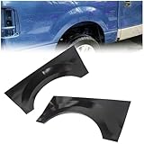 KUAFU Truck Bed Wheel Arch Repair Panel Compatible with 2004-2008 Ford F-150 F150, Rear Upper Wheel Arch Patch Quarter Panels Electrophoresis Black Steel Left & Right