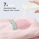 Extra Large Microfiber Hair Towel for Women,Super Soft Anti Frizz & Quick Dry for Curly Hair,Ultra Absorbent Hair Wrap Towels for Long,Thick,Wet Hair 24x42 Inches (Pink) - Image 4