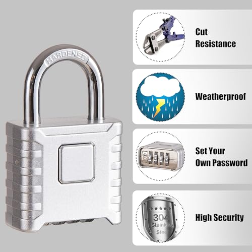 Cadenas étanche à code avec déverrouillage à une touche pour ouverture rapide sans clé