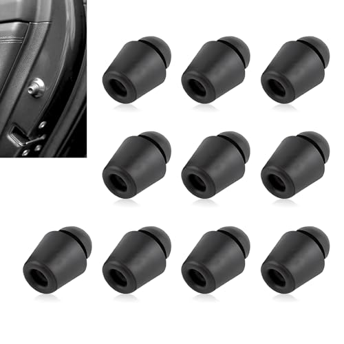 getfay 10 PCS Car Door Bumper Protection Buffer, Hood Trunk Shock Absorber, 0.55" x 0.74" Noise Reduction Rubber Pad, Replacement OEM No. 8219128010 Accessories for Most Vehicles (Black)