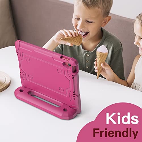 Image of JETech Kids Cover Case for iPad (A16) 11th /10th Generation (2025 /2022) with Built-in Screen Protector, Shockproof Full-Body Handle Stand Tablet Protective Cover (Plum)