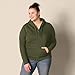 Amazon Essentials Women's Fleece Full-Zip Hoodie (Available in Plus Size), Dark Olive, Small