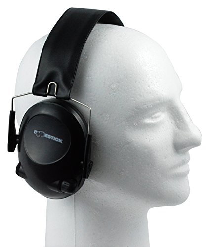 Boomstick Gun Accessories Electronic Low Profile Noise Cancelling Over The Head Folding Earmuff