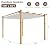 Klysiora 10x13ft Woodgrain Aluminium Pergola Upgraded Retractable Outdoor Pergola with Canopy Modern Gazebo for Backyard, Patio, Porch, Grape Trellis - Beige Curtains