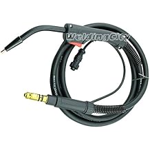 WeldingCity 100-amp 10-ft Flux Cored Gasless MIG Welding Gun Torch Stinger استبدال لينكولن ماغنوم 100L K530-3A محطات أمفينول
